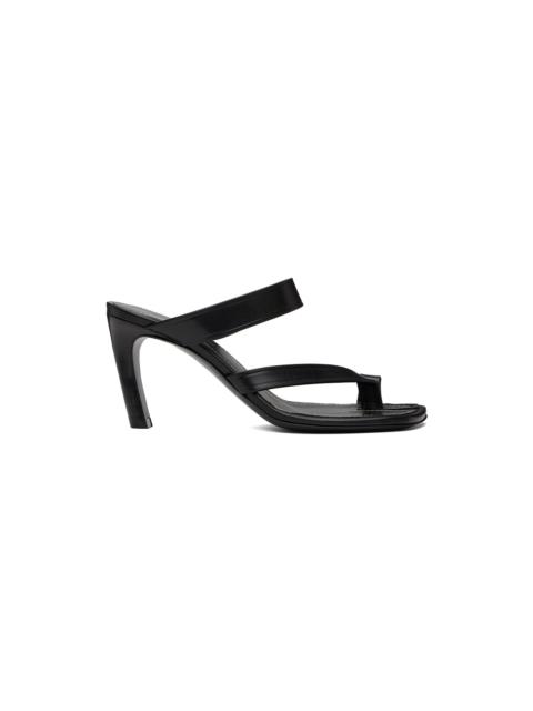 Dries Van Noten Black Thong Heeled Sandals