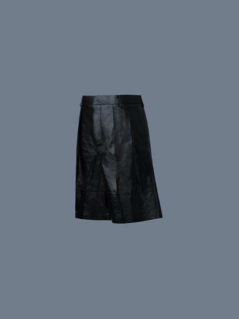 DELMAR-L Pleated Leather Shorts
