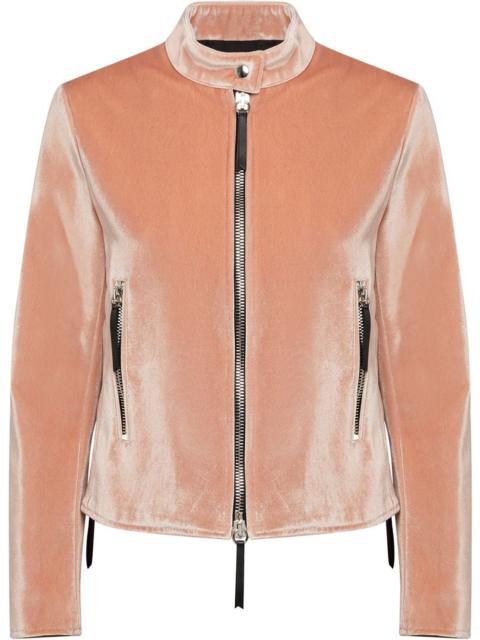 Giuseppe Zanotti velvet zip-up jacket