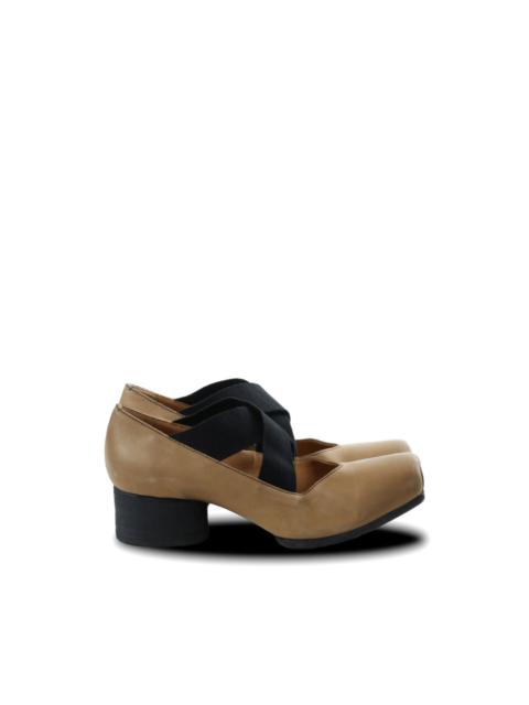 UMA WANG cross-strap square-toe pumps