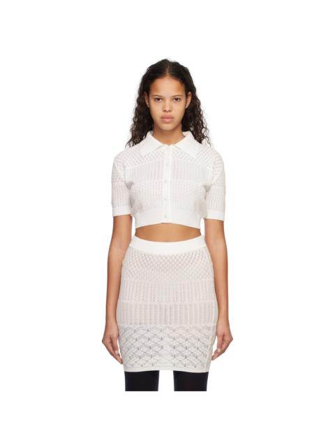 SYSTEM Off-White Cropped Cardigan