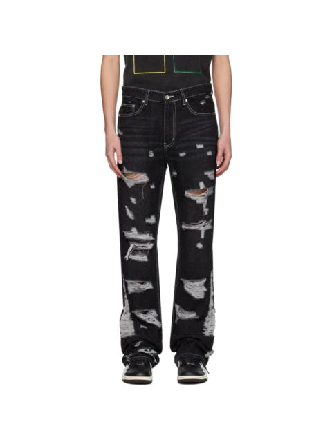 WHO DECIDES WAR Black Gnarly Jeans