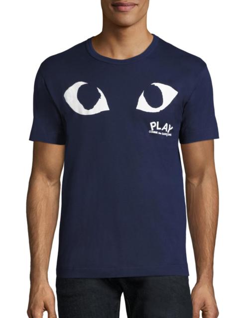 Comme des Garçons PLAY Men Short Sleeve Eye T-Shirt - Navy
