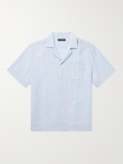 FRESCOBOL CARIOCA Angelo Camp-Collar Linen Shirt