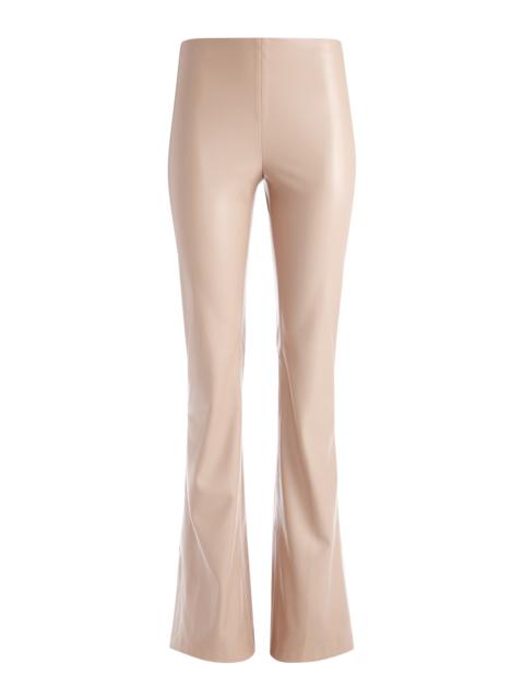 Alice + Olivia TEENY VEGAN LEATHER SIDE SLIT PANT