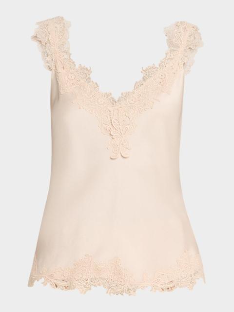 KOBI HALPERIN Faye Sleeveless Lace-Trim Blouse