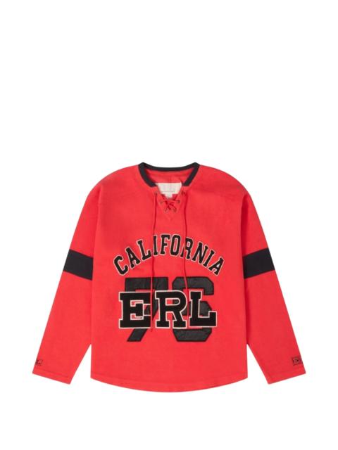 ERL Erl Lace-up Logo-embroidered Sweater