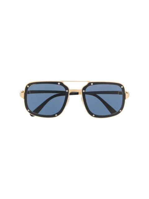 Cartier Santos de Cartier square-frame sunglasses