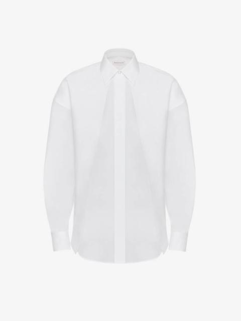 Alexander McQueen Men's Folded Front Shirt in White