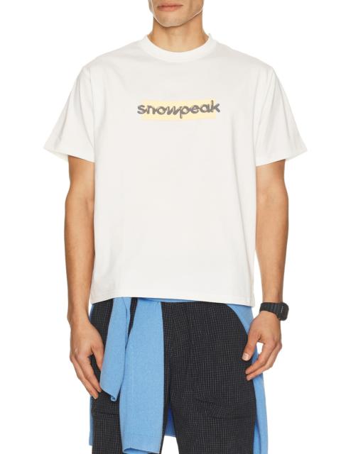 snow peak Sp Reflective Typography T-Shirt