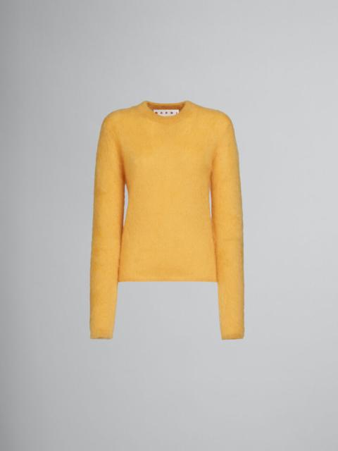 YELLOW MOHAIR AND WOOL JUMPER