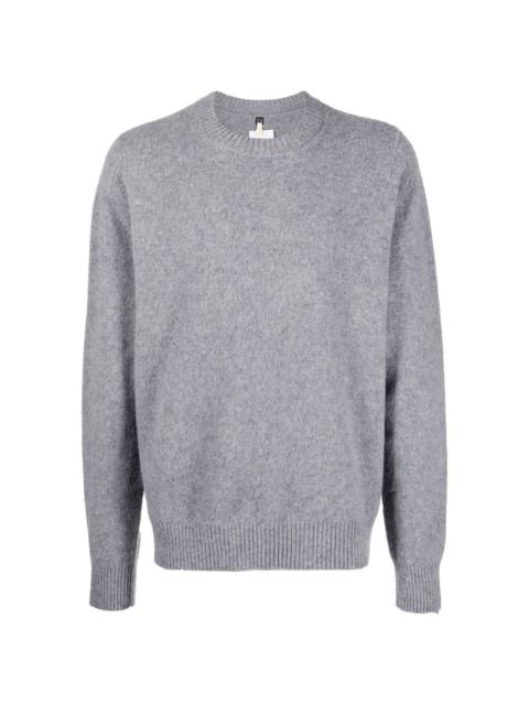 intarsia-knit logo wool=blend jumper