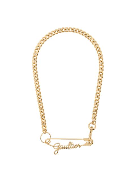 Gold 'The Gaultier Safety Pin' Necklace