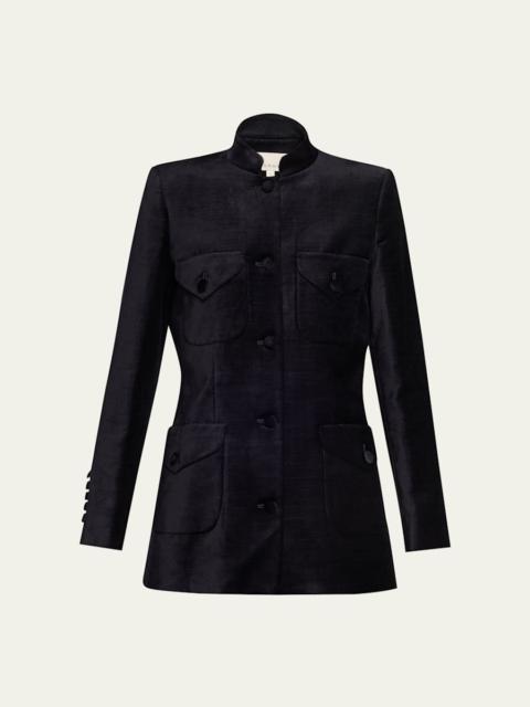 LIBEROWE Raja Velvet Single-Breasted Jacket