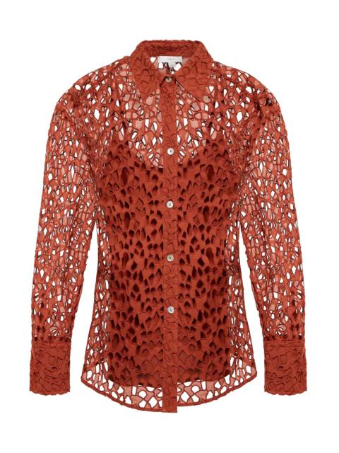 Vince Broderie anglaise cotton top