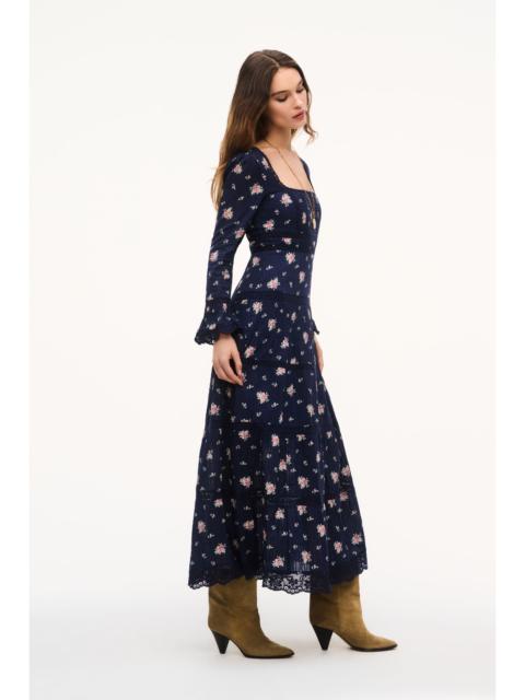 LoveShackFancy Ivelle Floral Cotton Maxi Dress