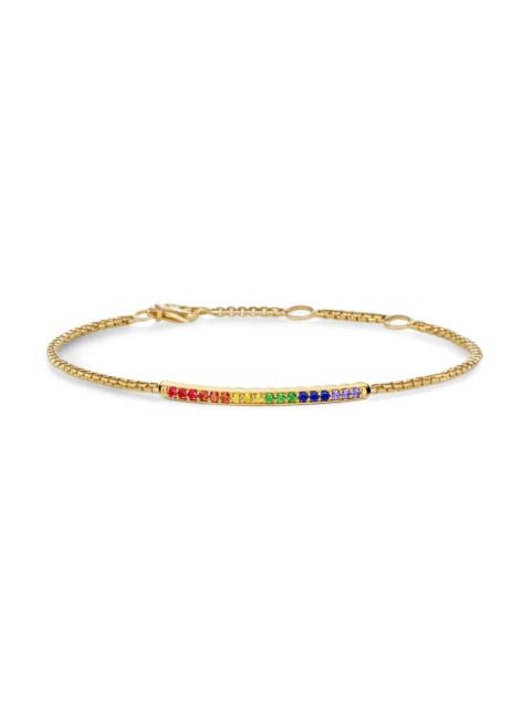 DAVID YURMAN Women's Petite Pavé Bar Bracelet in 18K Yellow Gold - Ruby Gold