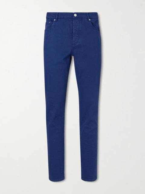 Brunello Cucinelli Slim-Fit Straight-Leg Logo-Embroidered Jeans