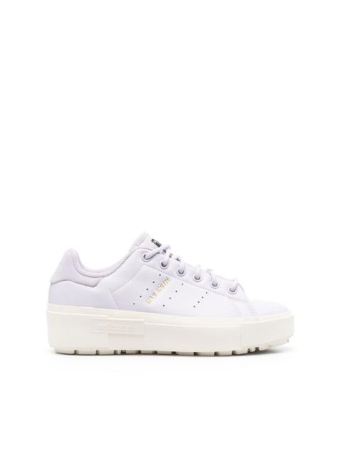 adidas logo stamp low-top leather trainers