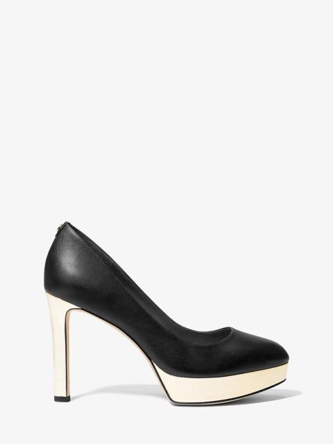 MICHAEL KORS Chantal Leather Platform Pump