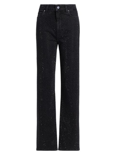 PAIGE Women's Stevie Crystal-Embellished Ankle Jeans - Interstellar Embellished