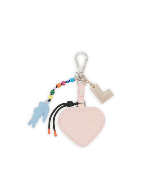 LACOSTE heart-shaped beaded keyring