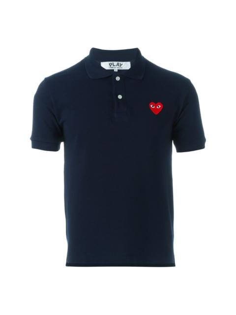 UNISEX POLO SHIRT RED HEART - NAVY
