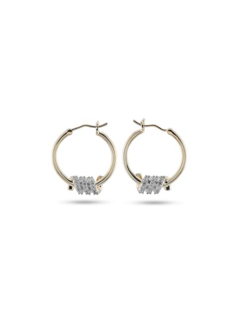 STONE AND STRAND Twinkling Twine Pave Hoops