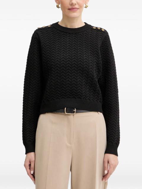 GUESS USA chevron buttoned sweater