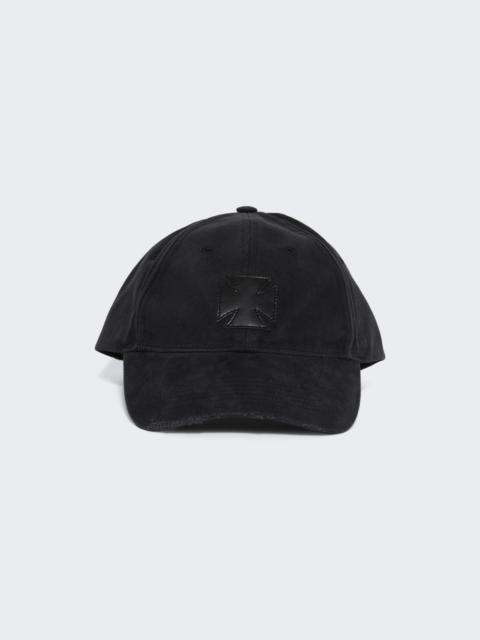 VETEMENTS Leather Biker Cross Cap Black