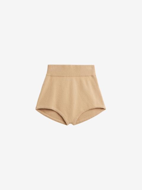 The Frankie Shop Bresica Knit Hot Pants - Camel
