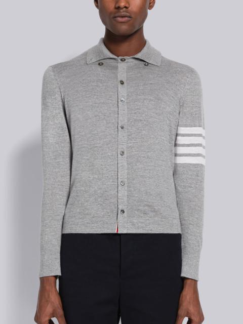Thom Browne Fine Merino 4-Bar Point Collar Shirt