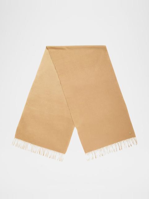 Loro Piana Cashmere Sciarpa Grande Fringe-Trim Scarf