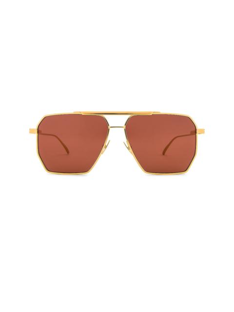 Bottega Veneta Light Ribbon Pilot Sunglasses