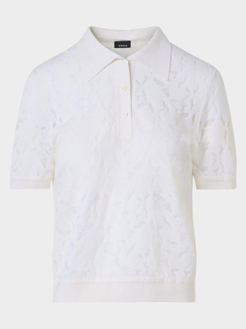 AKRIS Whitecaps Jacquard Short-Sleeve Polo Shirt