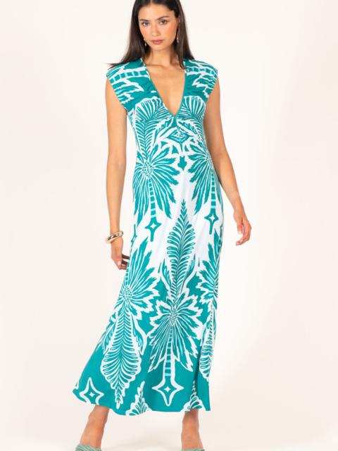 Poupette St Barth Long Dress Nova - Mint Cartagena