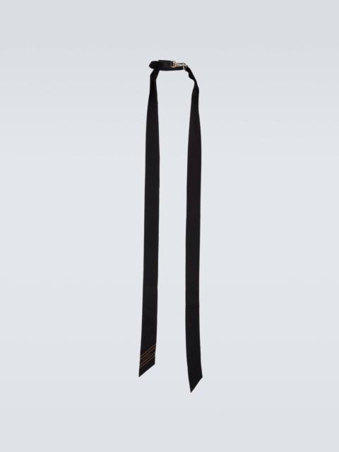 GUCCI Logo silk crêpe scarf