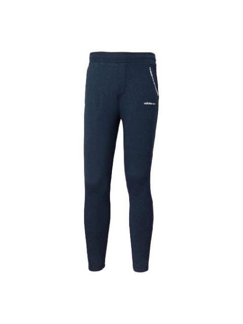 adidas neo logo Cozy Breathable Casual Sports Long Pants Blue DZ7582