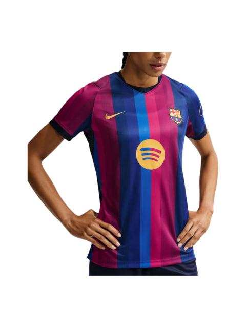 Nike (WMNS) Nike x F.C. Barcelona 2026/27 Stadium Home Dri-FIT Replica T-Shirt 'Deep Garnet Blue Void Min