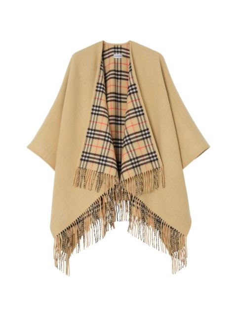 Burberry reversible Check wool cape