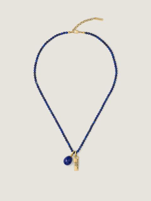 Givenchy GIVENCHY TAPE NECKLACE IN LAPIS LAZULI, METAL AND RESIN