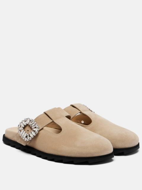Roger Vivier Slidy Viv' embellished suede mules