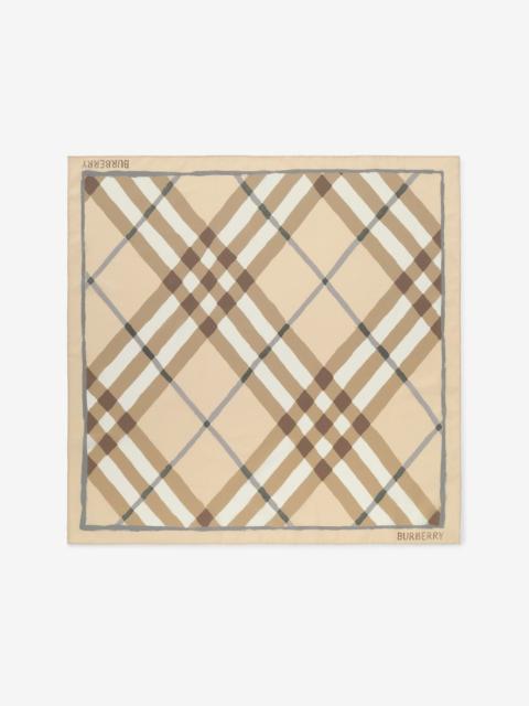 Burberry Watercolour Check Silk Scarf