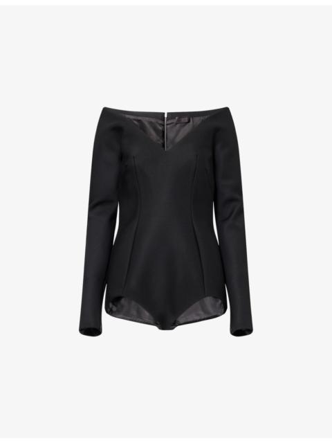 MUGLER Bonded Wool-Blend Body