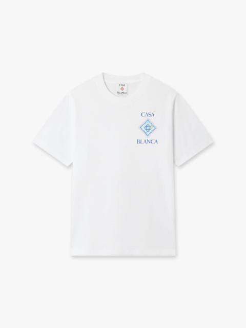 CASABLANCA White Pool Short Sleeve T‑Shirt