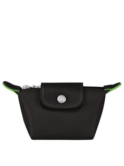 Le Pliage Green Coin purse Black - Recycled canvas