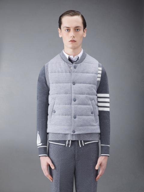 Thom Browne MERINO AND JERSEY DOWN REVERSIBLE VEST