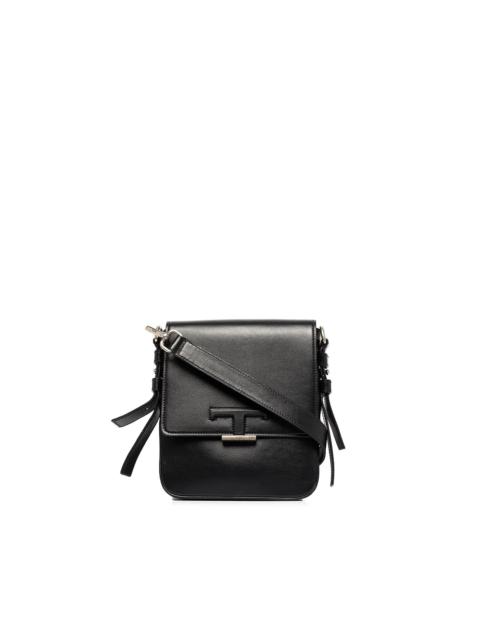 Tod's T-buckle leather messenger bag