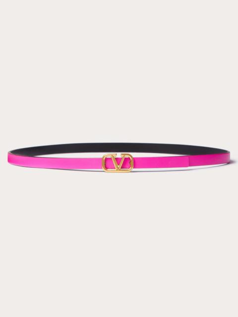 VLOGO SIGNATURE REVERSIBLE SHINY CALFSKIN BELT 10 MM