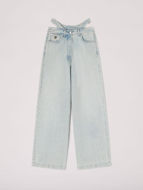 Denim Waist Belts Baggy Pants